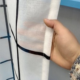 Ristikkokuvioinen Voile-Verho Mittatilaustyönä, Läpikuultavat Verhot Olohuoneeseen, Makuuhuoneeseen