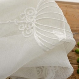 Hengittävä Läpikuultava Verho Mittatilaustyönä Tehty Verho Lintuhäkki Kirjonta Olohuoneeseen