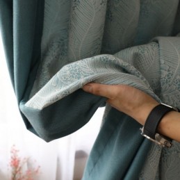 Pimennysverho, Mittatilaustyönä Tehty, Eurooppalainen, Yksinkertainen, Pehmeä Puuvilla, Sininen, Jacquard-Kuvio, Koristeellinen Makuuhuoneeseen