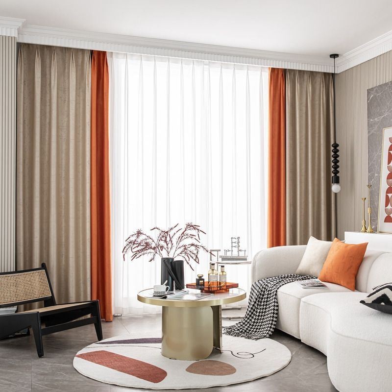 Geometriset Jacquard-Verhot Pimennysverhoilla Olohuoneeseen