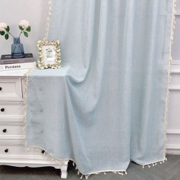 Yksiväriset Tylliverhot Modernit Läpikuultavat Voile-Verhot Mittatilaustyönä Tehdyt Olohuoneen Verhot