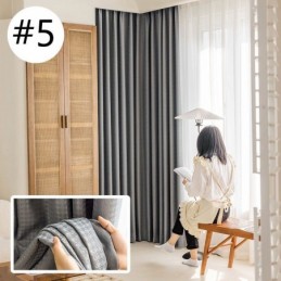 Houndstooth-Jacquard-Verho Mittatilaustyönä Tehty Verho, Korkea Varjostusverho Olohuoneeseen, Makuuhuoneeseen