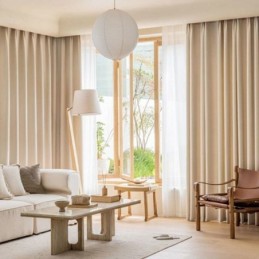 Pimennysverhot Aaltoviivakuviolla Olohuoneeseen Ja Makuuhuoneeseen