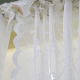 Valkoiset Läpikuultavat Ikkunaverhot Kasvivoilee-Verhot Olohuoneeseen Ja Makuuhuoneeseen