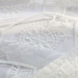 Yksinkertainen Läpikuultava Verho Mittatilaustyönä Tehty Verho Valkoinen, Kaikki Yhteensopivat Kirjonnalla Olohuoneeseen