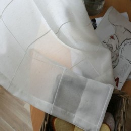 Minimalistinen Läpikuultava Verho Mittatilaustyönä Tehty Verho, Suuri Ristikkomainen Jacquard-Voileepaneeli, Olohuone Yksi