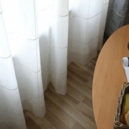 Minimalistinen Läpikuultava Verho Mittatilaustyönä Tehty Verho, Suuri Ristikkomainen Jacquard-Voileepaneeli, Olohuone Yksi