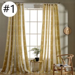 Mordern Voile Drapes -Lehtiverho, Mittatilaustyönä Tehty, Makuuhuoneen Ja Olohuoneen Verho