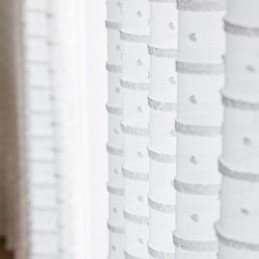 Valkoinen Läpikuultava Verho Mittatilaustyönä Tehty Verho, Kirjailtu Tylliverho Olohuoneeseen