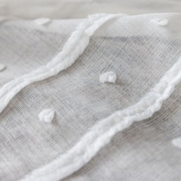 Valkoinen Läpikuultava Verho Mittatilaustyönä Tehty Verho, Kirjailtu Tylliverho Olohuoneeseen