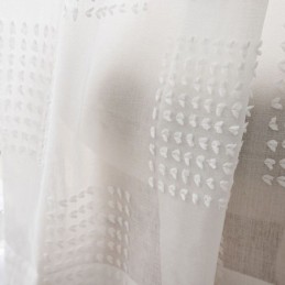Nordic Sheer Curtain Mittatilaustyönä Tehty Kohokuvioitu Tylli Olohuone Makuuhuone