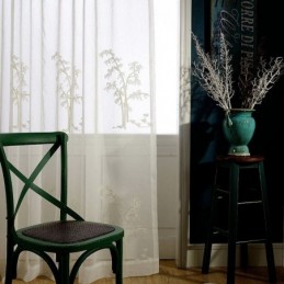 Klassinen Läpikuultava Verho Mittatilaustyönä Tehty Verho Bambusta Kirjailtu Tylliverho Olohuoneeseen