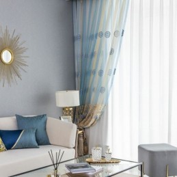 Ylellinen Kirjailtu Tylliverho Mittatilaustyönä Tehty Verho Voile Läpikuultava Olohuone