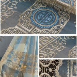 Ylellinen Kirjailtu Tylliverho Mittatilaustyönä Tehty Verho Voile Läpikuultava Olohuone