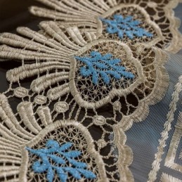 Ylellinen Kirjailtu Tylliverho Mittatilaustyönä Tehty Verho Voile Läpikuultava Olohuone