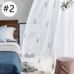 Mittatilaustyönä Tehty Ylellinen Kirjontaverho, Kodin Sisustus, Läpikuultava Olohuone, Makuuhuone