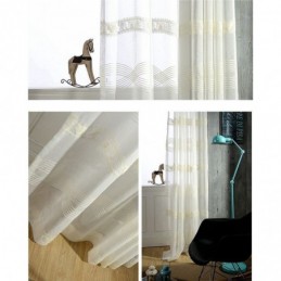 Brodeerattu Läpikuultava Verho Mittatilaustyönä Tehty Minimalistinen Klassinen Voile-Verho Olohuone Makuuhuone