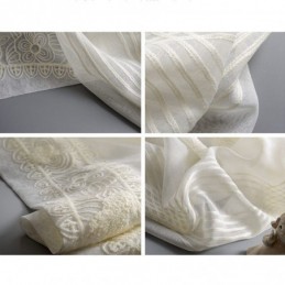 Brodeerattu Läpikuultava Verho Mittatilaustyönä Tehty Minimalistinen Klassinen Voile-Verho Olohuone Makuuhuone