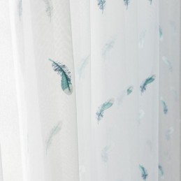 Höyhenkirjailtu Läpikuultava Verho Mittatilaustyönä Tehty Minimalistinen Hengittävä Olohuoneen Makuuhuoneen Verho