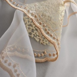 Herkkä Läpikuultava Verho Mittatilaustyönä Tehty Verho, Kirjailtu Tylliverho Olohuoneeseen