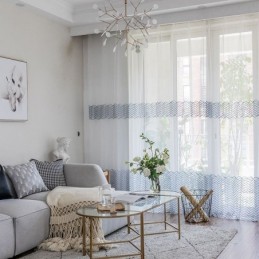 Hengittävä, Läpikuultava Verho Mittatilaustyönä, Eurooppalainen Koristeellinen Tylliverho Olohuoneeseen