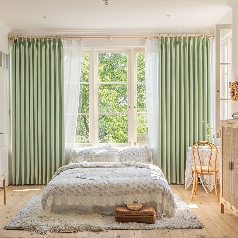 Lehdet Jacquard-Verhot Pimennys Olohuoneeseen