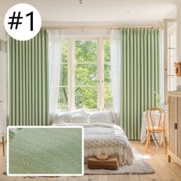 Lehdet Jacquard-Verhot Pimennys Olohuoneeseen
