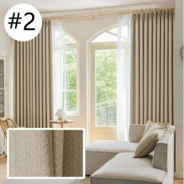 Lehdet Jacquard-Verhot Pimennys Olohuoneeseen