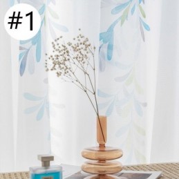 Köynnöskuvioinen Voile-Verho Mittatilaustyönä, Painettu, Läpikuultava, Olohuoneen Ja Makuuhuoneen Verhot