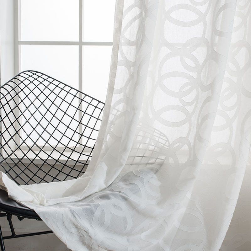 Valkoiset Tylliverhot, Modernit Läpikuultavat Voile-Verhot, Mittatilaustyönä Tehdyt Verhot Olohuoneeseen Ja Makuuhuoneeseen