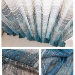 Pohjoismaisen Tyylin Läpikuultava Verho Mittatilaustyönä Tehty Verho Painettu Voile-Kuvio Olohuoneeseen Makuuhuoneeseen