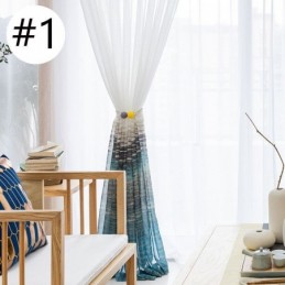 Pohjoismaisen Tyylin Läpikuultava Verho Mittatilaustyönä Tehty Verho Painettu Voile-Kuvio Olohuoneeseen Makuuhuoneeseen