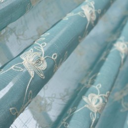 Kirjaillut Voile-Verhot, Kasvikuvioiset Ikkunaverhot Olohuoneeseen, Makuuhuoneeseen, Mittatilaustyönä Tehdyt Verhot