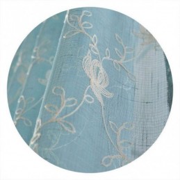 Kirjaillut Voile-Verhot, Kasvikuvioiset Ikkunaverhot Olohuoneeseen, Makuuhuoneeseen, Mittatilaustyönä Tehdyt Verhot