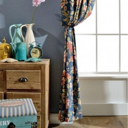 Olohuoneen Verho Mittatilaustyönä, Sininen Upea Painatus, Makuuhuoneen Ikkunan Verho