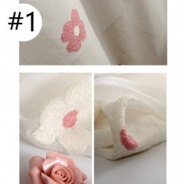 Läpikuultava Kirjontaverho Mittatilaustyönä Tehty Verho Koristeellinen Kukkakuvio Olohuone Makuuhuone