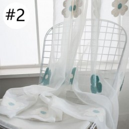 Läpikuultava Kirjontaverho Mittatilaustyönä Tehty Verho Koristeellinen Kukkakuvio Olohuone Makuuhuone