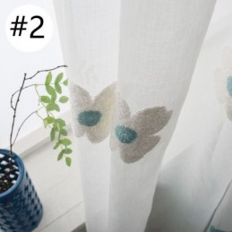 Läpikuultava Kirjontaverho Mittatilaustyönä Tehty Verho Koristeellinen Kukkakuvio Olohuone Makuuhuone