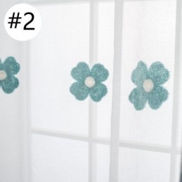 Läpikuultava Kirjontaverho Mittatilaustyönä Tehty Verho Koristeellinen Kukkakuvio Olohuone Makuuhuone