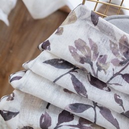 Kasvikuvioinen Verho Mittatilaustyönä Tehty Läpikuultava Tylliverho Olohuoneeseen Ja Makuuhuoneeseen