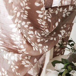 Yksinkertaisuuspainettu Läpikuultava Verho Mittatilaustyönä, Verhon Lehdet Tyllistä Olohuoneeseen