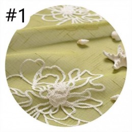 Kirjonta Kukkakuvioiset Läpikuultavat Voile-Verhot Koristeellinen Tylli Olohuoneeseen