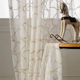 Moderni Kirjailtu Tylliverho Mittatilaustyönä Tehty Verho Voile Läpikuultava Olohuone