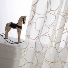 Moderni Kirjailtu Tylliverho Mittatilaustyönä Tehty Verho Voile Läpikuultava Olohuone