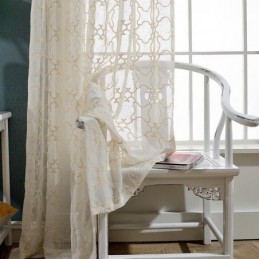 Mittatilaustyönä Tehty Pohjoismainen Kirjontaverho, Puuvillainen Läpikuultava Olohuoneen Ja Makuuhuoneen Verho