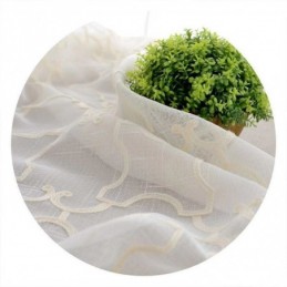 Mittatilaustyönä Tehty Pohjoismainen Kirjontaverho, Puuvillainen Läpikuultava Olohuoneen Ja Makuuhuoneen Verho