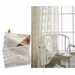 Mittatilaustyönä Tehty Pohjoismainen Kirjontaverho, Puuvillainen Läpikuultava Olohuoneen Ja Makuuhuoneen Verho