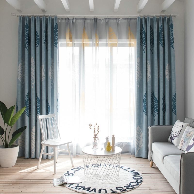 Bue Leaf -Pimennysverho, Mittatilaustyönä Tehty, Moderni Minimalistinen Ikkunaverho