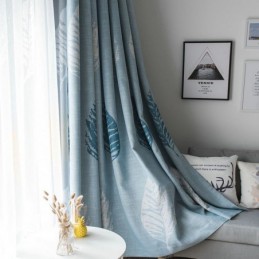 Bue Leaf -Pimennysverho, Mittatilaustyönä Tehty, Moderni Minimalistinen Ikkunaverho