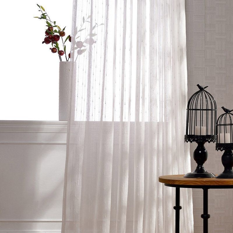 Eurooppalaiset Kirjaillut Läpikuultavat Verhot Läpinäkyvä Voile-Ikkunakäsittely Olohuoneeseen